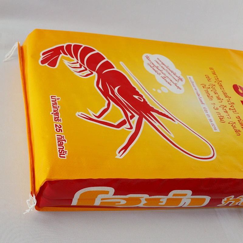 Thailand 25kg bopp woven  plastic  shrimp/prawn feed packaging bag for  animlal food.