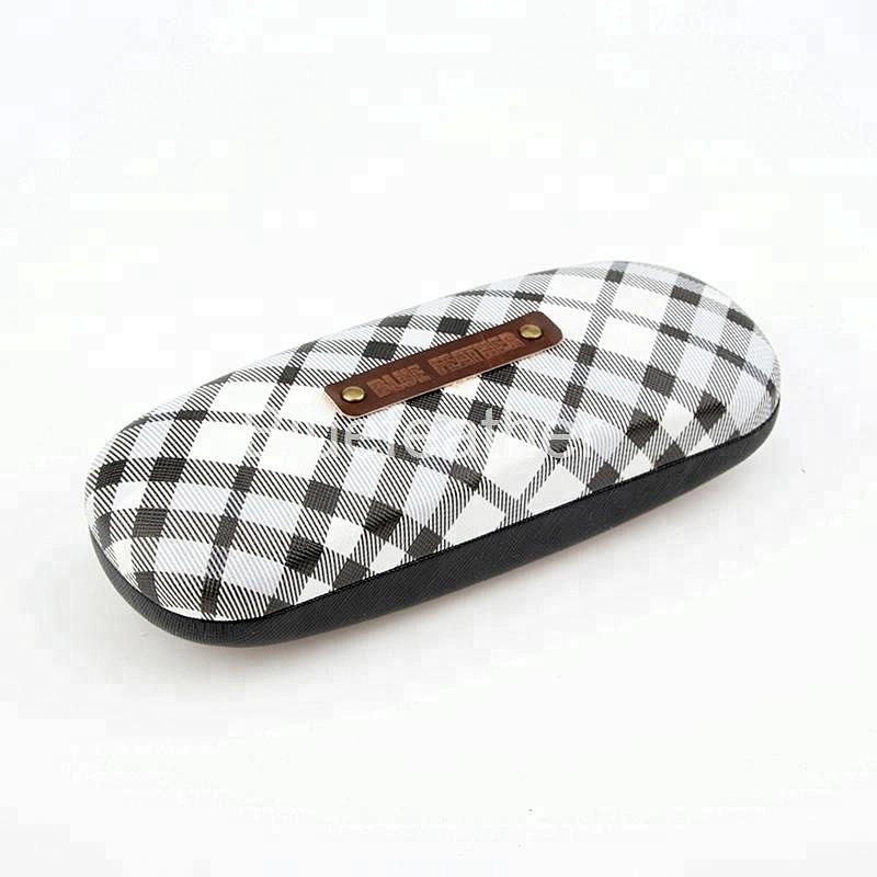 Black White Striped Pane Digital Printing Eyeglasses Case for Men