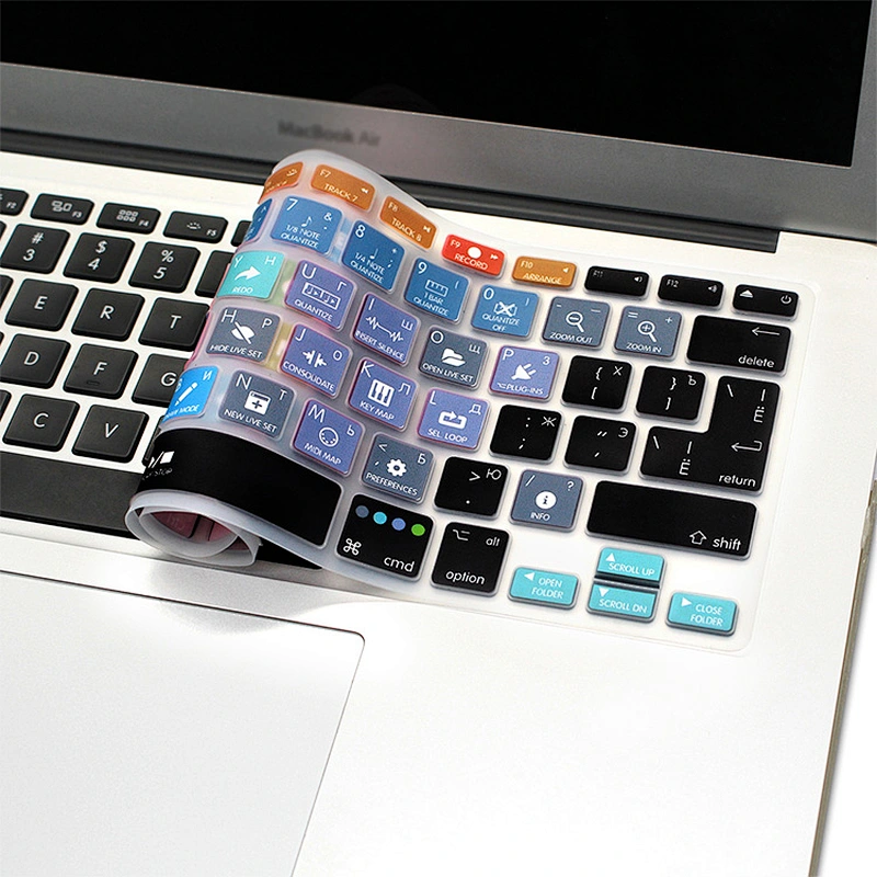 Ultra Thin Laptop Accessories Ableton Live  Russian Hotkeys Silicone Diy Keyboard Skin For Mac Cover