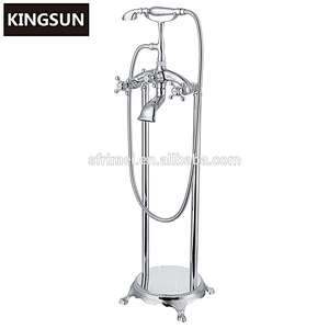 Wholesale Classic Clawfoot Brass Telephone Freestanding Bathtub Faucet
