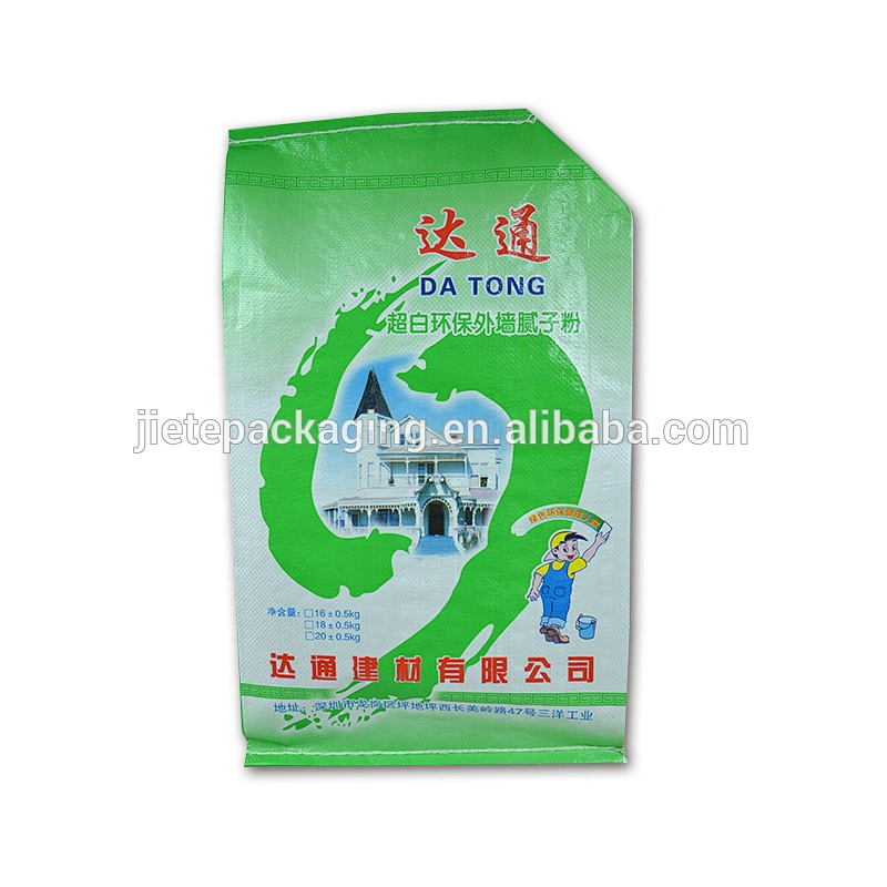 Moistureproof mildew plastic 20kg bopp laminated pp woven cement bag