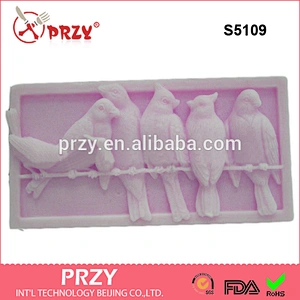 S5109 five owls shape silicone soap molds owls mold for soap owls soap mold