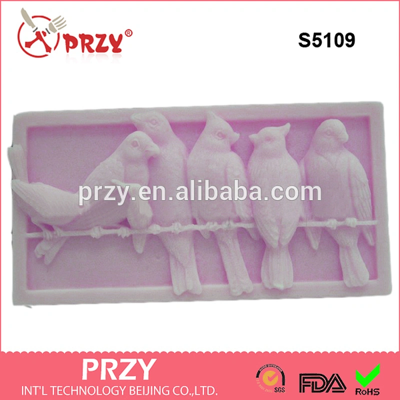 S5109 five owls shape silicone soap molds owls mold for soap owls soap mold