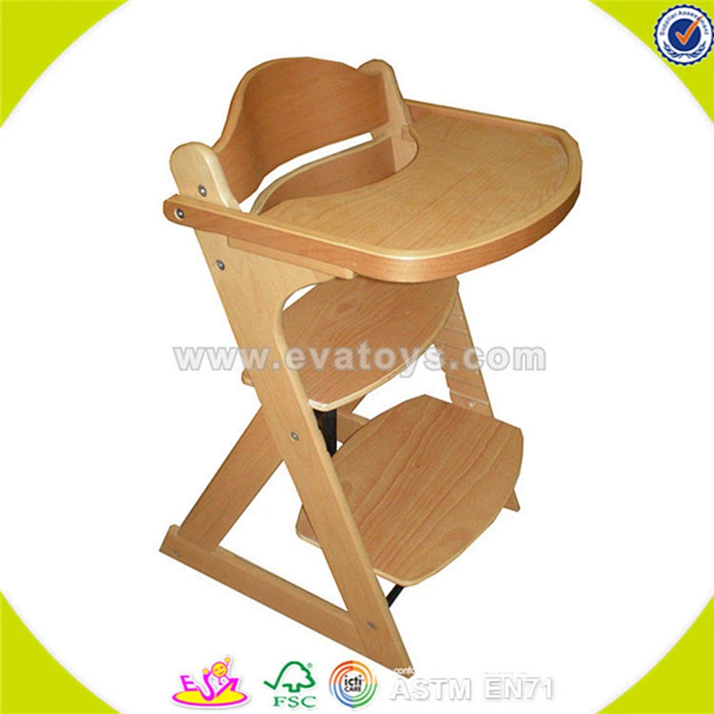 A style wooden Baby high chair for kids European standard wooden Baby high chair W08F017
