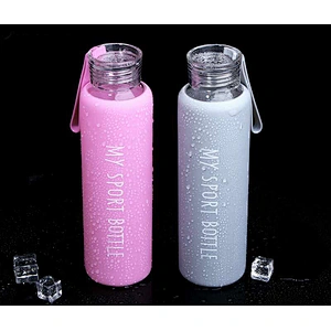 550 ml Eco-Friendly High Quality Customized Logo Color Borosilicate Glass Water Bottle