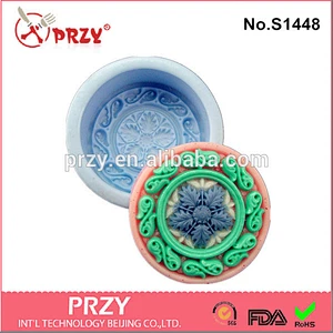 S1448 Plant shape handmade silicone soap mold