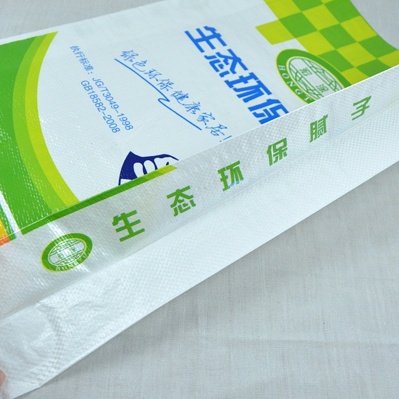 China pp woven cement packing bag for tile adhesive,wall putty powder,pitch