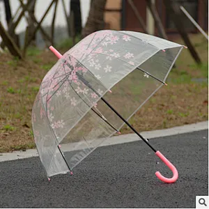 Wholesale Promotion Clear Dome Transparent Umbrella Promotional Woman Kid Umbrella
