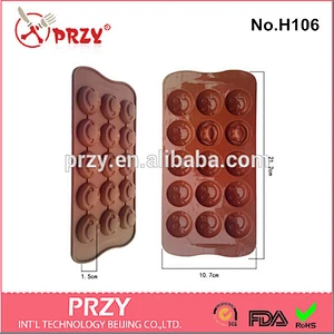 H106 PRZY Eco-friendly Smiling Face Silicone Sweet Molds