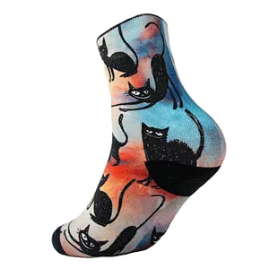 fashion 3D logo custom bamboo print sport socks