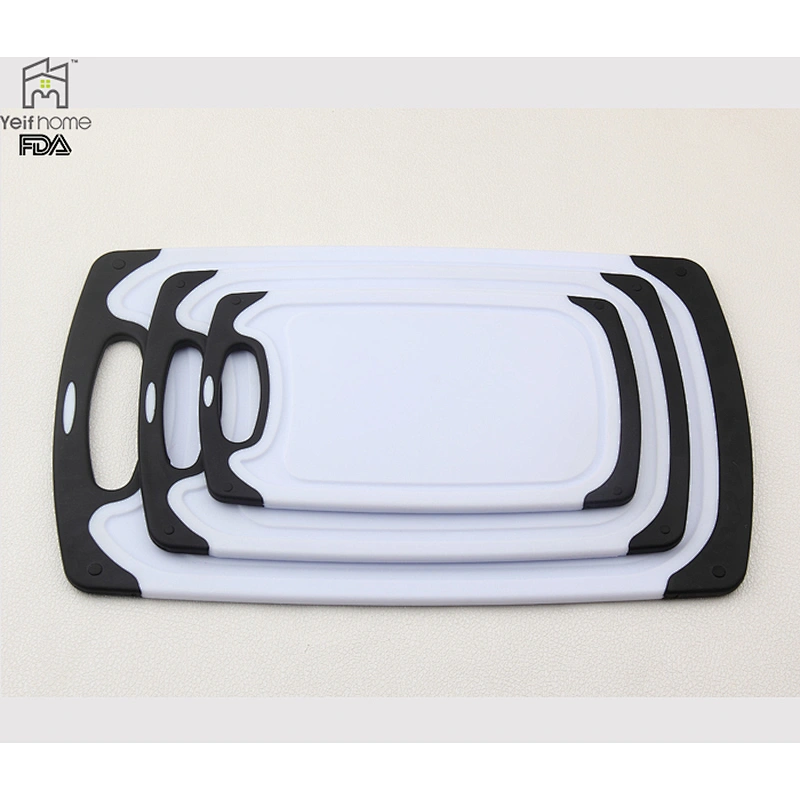 3 Piece Acrylic Polypropylene Plastic Cutting Board Set