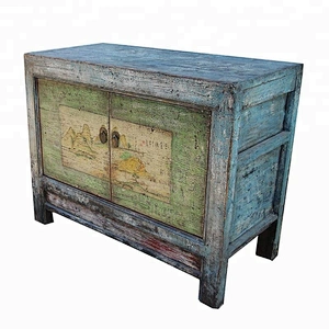 wholesale antique distressed rustic reclaimed wood painted storage furniture