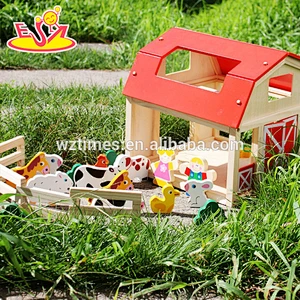 2018 Großhandel Baby aus Holz Bauernhaus Spielzeug diy Kinder aus Holz Bauernhaus Spielzeug, die beliebtesten Kinder aus Holz Bauernhaus Spielzeug W06A156