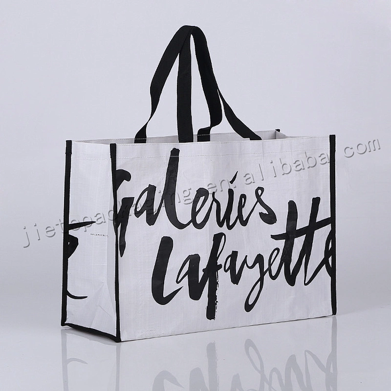 New Design Foldable And Reusable Bopp Laminated Pp Woven Tote Shopping Bag For Clothes,Shoes,Market