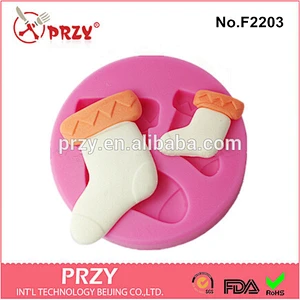 F2203 przy fondant socks cupcake silicone mold