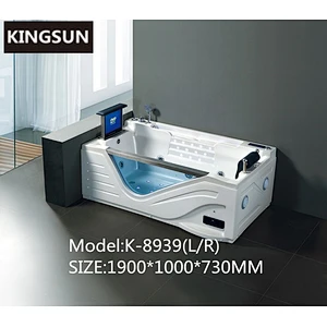 Most Comfortable SPA Whirlpool Massage Bathtub water fall Bubble Bathtub With TV