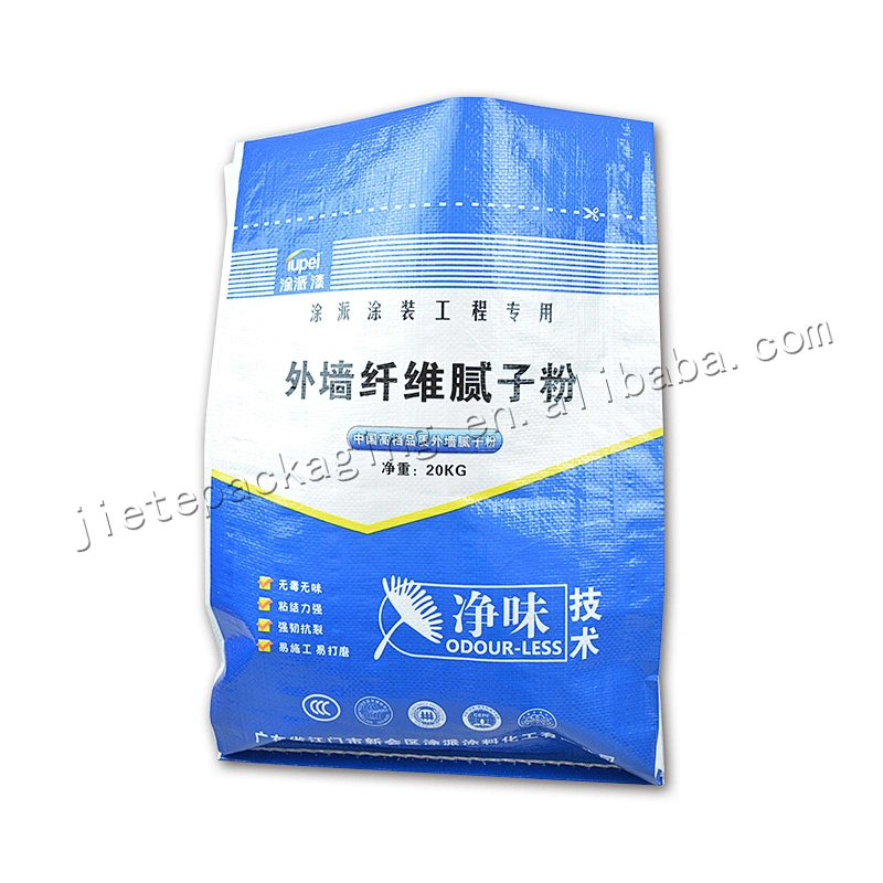 Customized plain pp woven cement bag low price for exterior wall paint bag