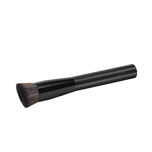Single Black Human Hair Concave Foundation Makeup Brush