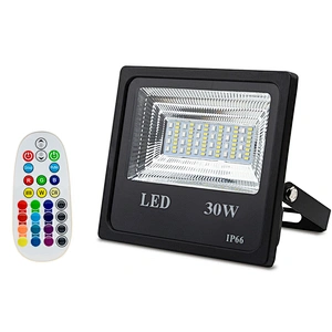 APP+Remote Control Android IOS Compatible Smart Grow Plant 30W RGBW Multi Color Waterproof Outdoor Spotlight Led Flood Light