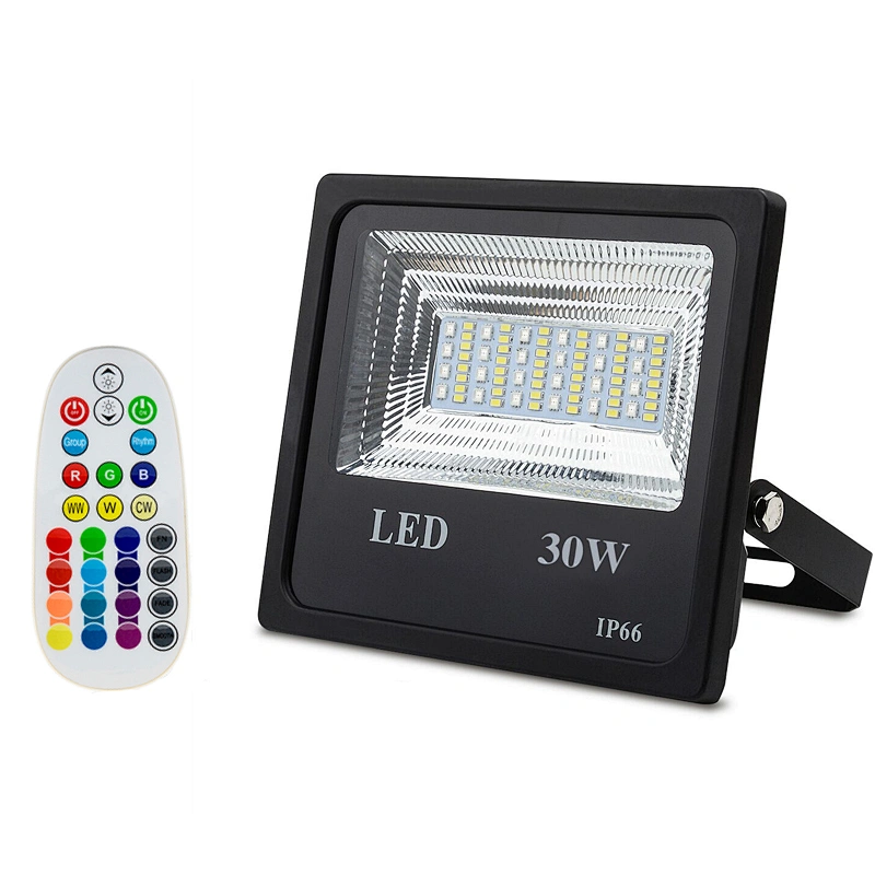 APP+Remote Control Android IOS Compatible Smart Grow Plant 30W RGBW Multi Color Waterproof Outdoor Spotlight Led Flood Light