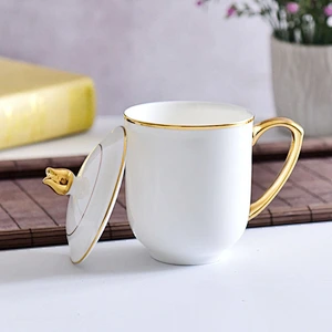 Cheap Price Promotional Tea Cup with Lid China Supplier Hot Sale Porcelain Coffee Mug Flower Picture Ceramic Coffee Cup