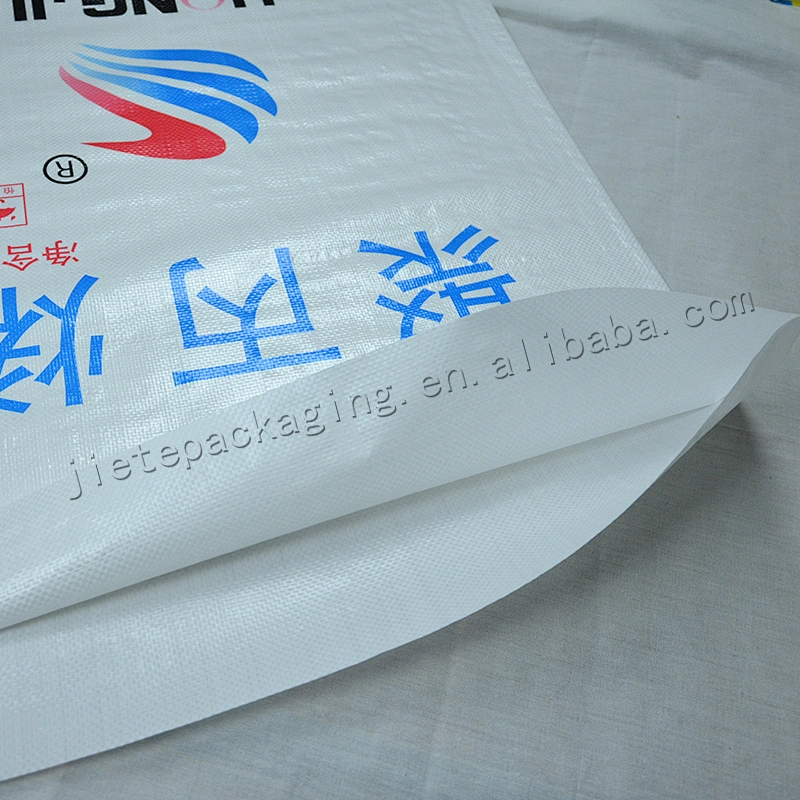 Bopp laminated 25kg white plastic pouch pp woven bag sack for pp granules,cement,fertilizer