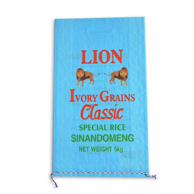 High quality net weight 5kg bopp laminated and printed pp woven rice bag