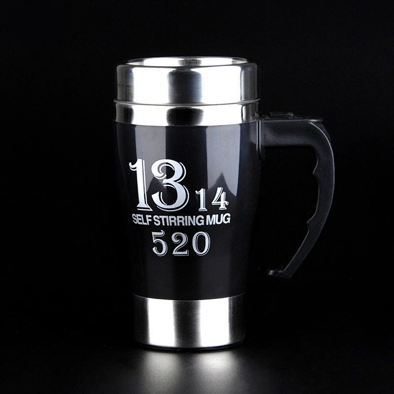 OEM LOGO portable coffee mixing cup Auto self stirring mug with handle