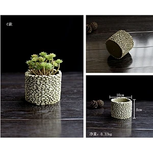 3D VASE stone shape planter flower pots concrete silicone mold for concrete making home crafts decorate
