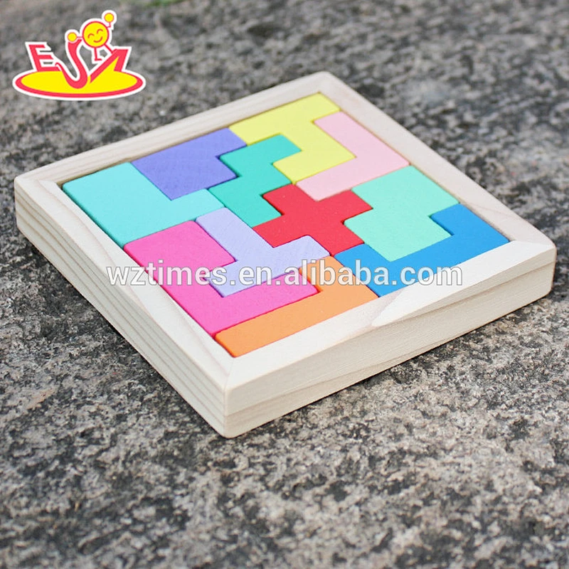 2018 Neues Design Baby Holz Tetris Puzzle pädagogische Kinder Holz Tetris Puzzle beste Design Kind Holz Tetris Puzzle W14A179