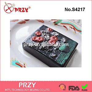 S4217 PRZY Dark Sunflowers Soap Mold Bar in Metallic Colors Silicone Handmade Soap Mold
