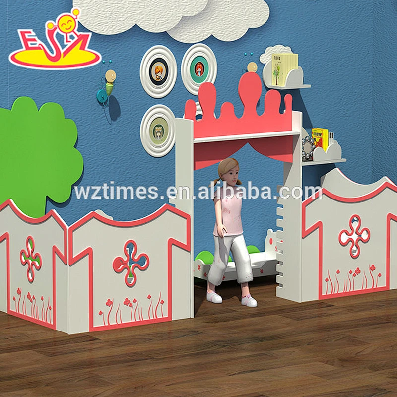 Wholesale Best design kindergarten home indoor funny wooden kids playground W08C181