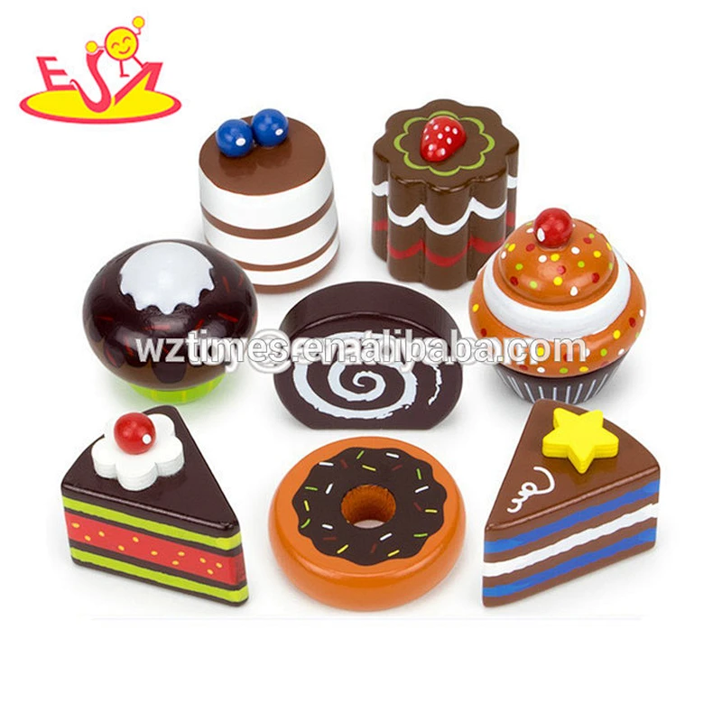 Die beliebtesten Kinder spielen Holzspielzeug Kuchen mit Ständer W10B241