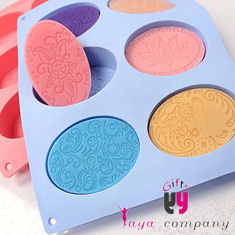 Factory direct selling wholesale Silicone soap molds with round rectangle sharp for soap molds