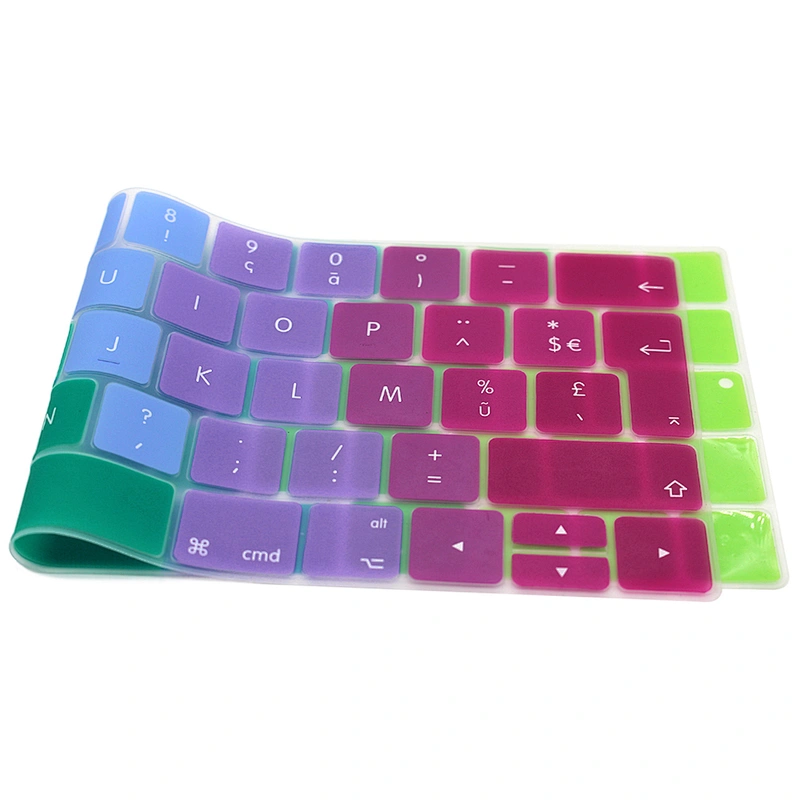 Rainbow French silicone Keyboard skin laptop keyboard cover Laptop skin for MacBook Pro 13 15 Touch Bar EU
