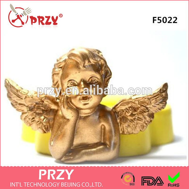 Angel with Wings Bust Silicone Rubber Flexible Food Safe Mold Mould-resin, clay, fondant, soap, chocolate