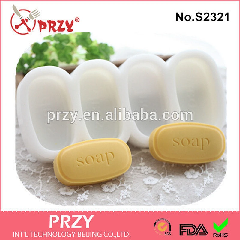 S2321 przy 4 cavity oval soap mold silicone mold for soap making soap moulds