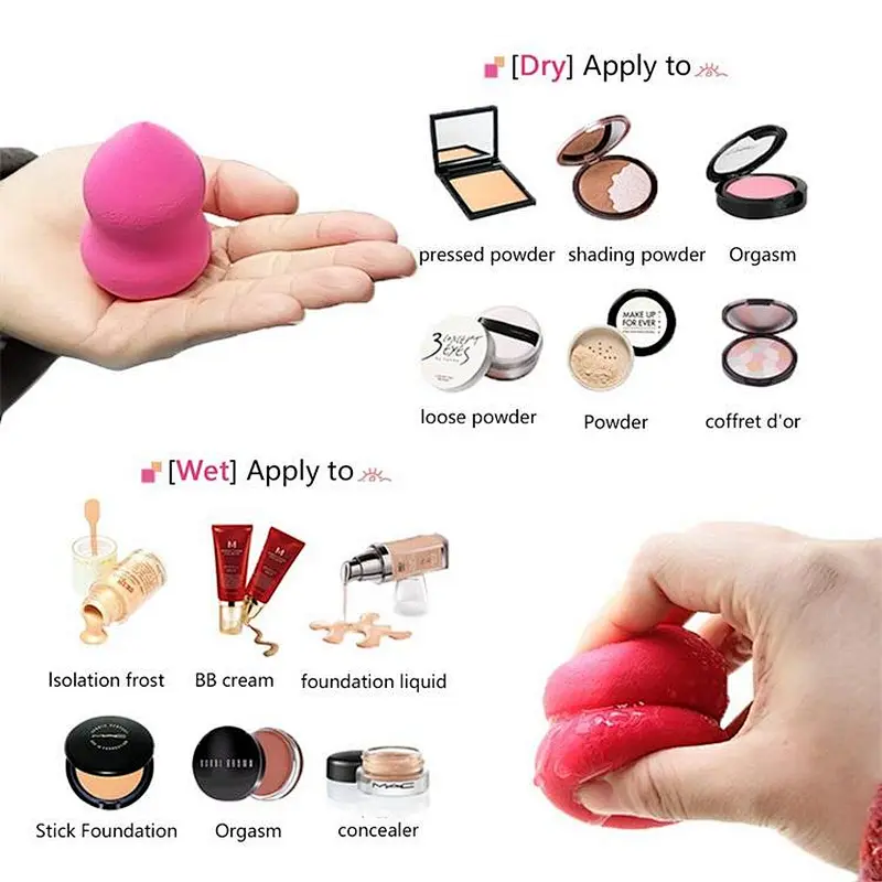Wholesale gourd shape makeup sponge puff latex free sponge makeup