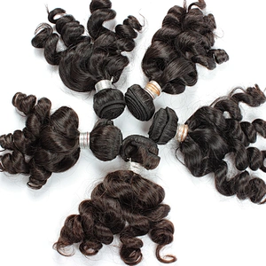 wholesale no tangle raw virgin cambodian human hair weft