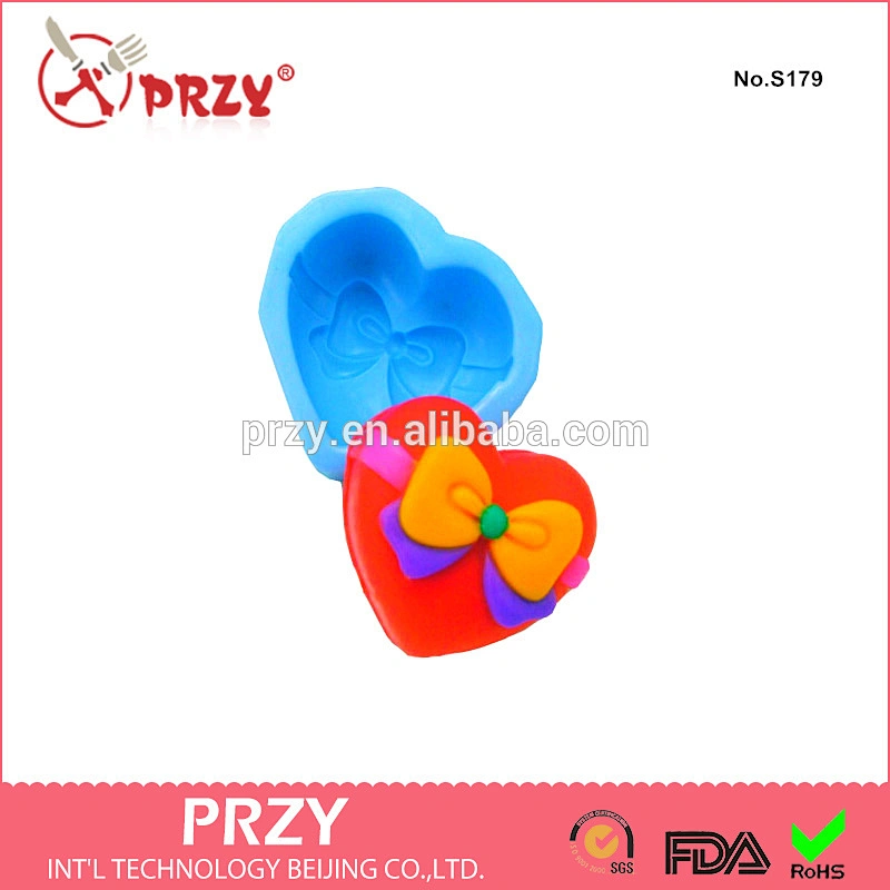 heart gift box shaped silicone mold soap