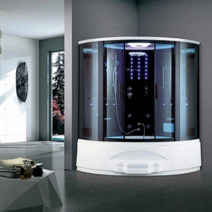 best selling computerized tempered glass spa sauna steam shower room