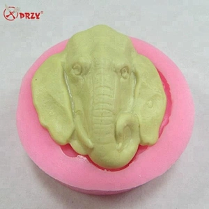 Cute Elephant head decoration mold Fondant Chocolate molds decorative Cake silicone mould