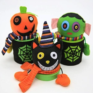 High Quality Decor Gift Candy Box Shopping Malls Cafes Kindergartens Halloween Cartoon Candy Cans Creative Holiday Decorations