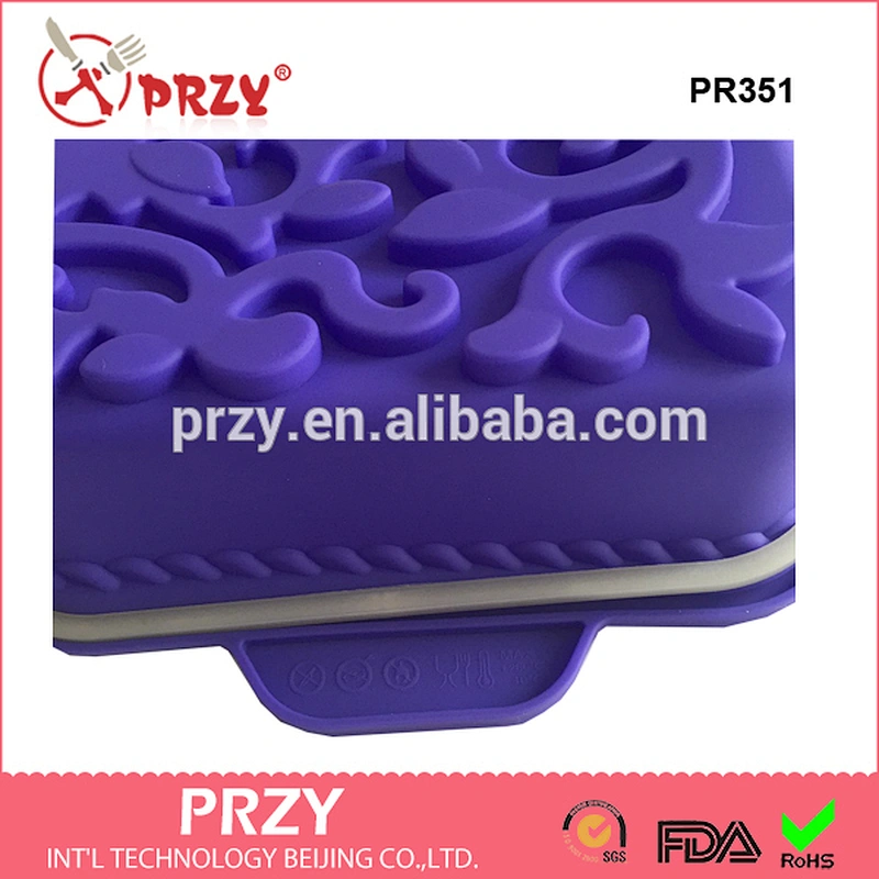 PR351 Eco-friendly Big square Silicone Pan Cake Pan
