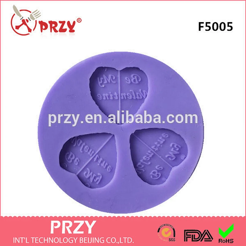 Hot sale Heart-shaped DIY sugar cake decoration mold mini resin silicone mold