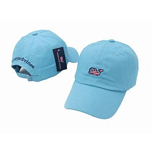 embroidery simple logo baseball hat 6 panel cotton cap