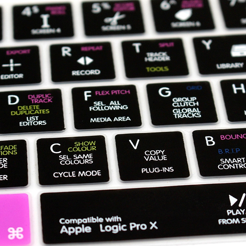 shenzhen Wholesale logic pro x hotkeys keyboard cover silicone keyboard Protective Film for macbook touch bar cover a1707a1706