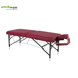 Aluminum folding portable thai massage bed MASSAGER PRODUCT With 6cm thickness foam and factory price