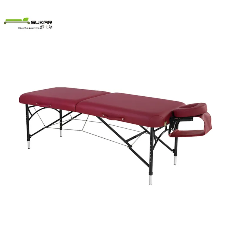 Aluminum folding portable thai massage bed MASSAGER PRODUCT With 6cm thickness foam and factory price
