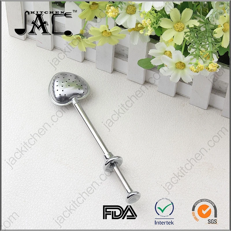 Heart Shape Push Style Tea Infuser Strainer